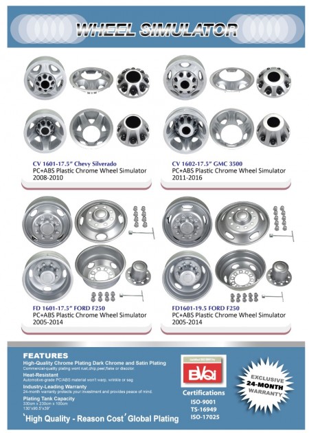 Chrome Truck Wheel Simulators - Chrome Wheel Simulators